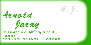 arnold jaray business card